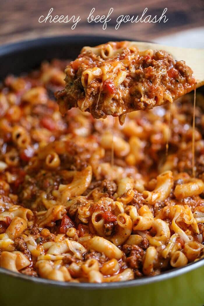 Cheesy Beef Goulash