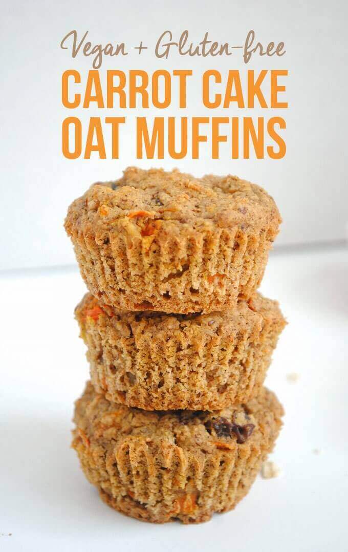 Carrot Cake Oat Muffins (Vegan and Gluten-Free)