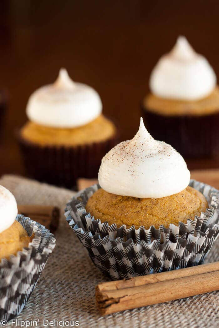 Gluten-Free Pumpkin Cupcakes with Cream Cheese Frosting