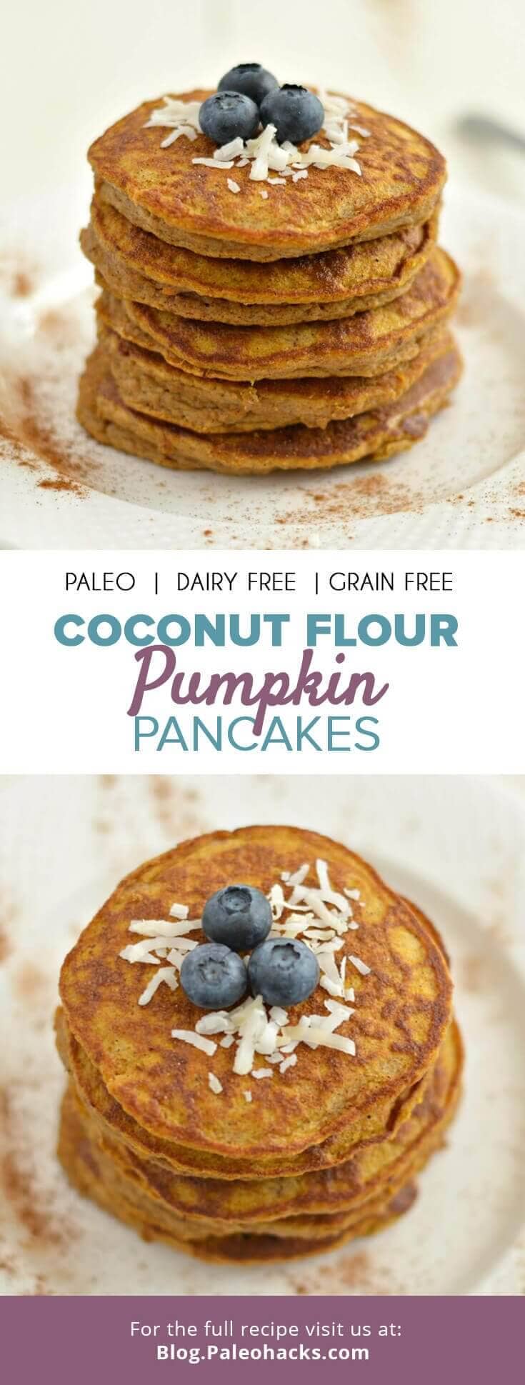 Coconut Flour Pumpkin Pancakes