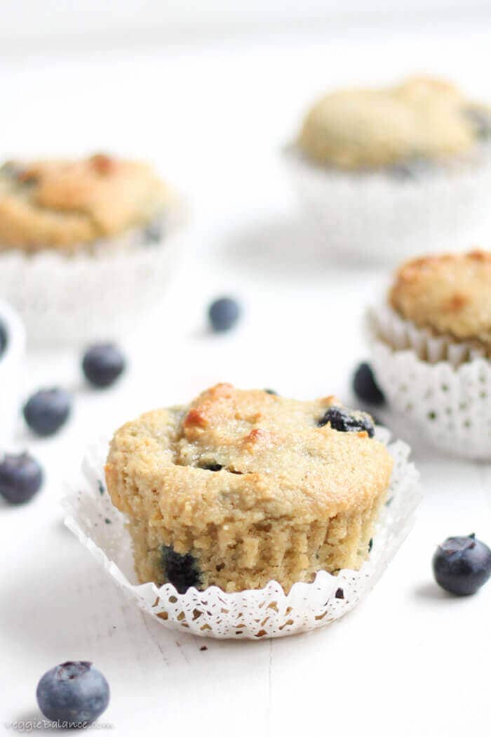 Gluten-free Blueberry Muffins with Almond Flour