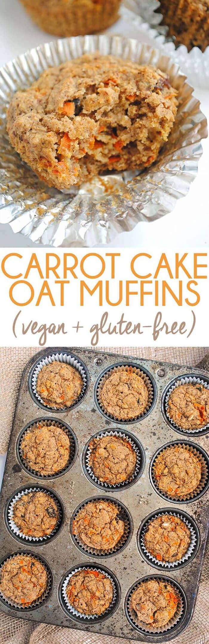 Carrot Cake Oat Muffins