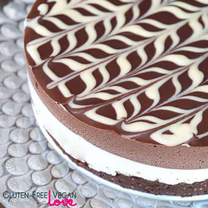 Raw Vegan And Gluten-Free Black And White Chocolate Cake