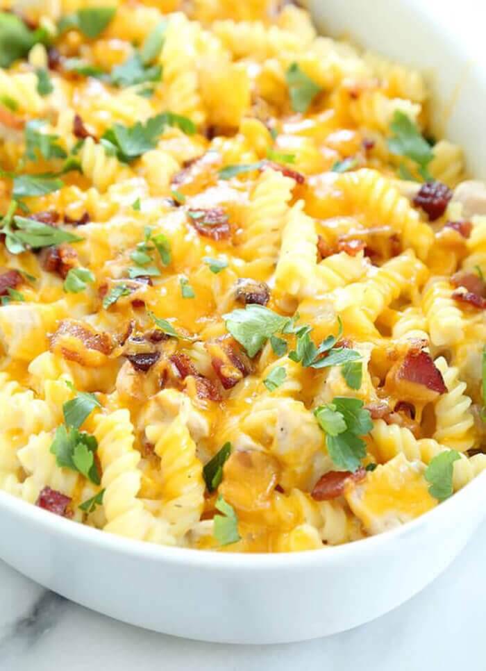 Easy Gluten-Free Chicken Bacon Ranch Casserole