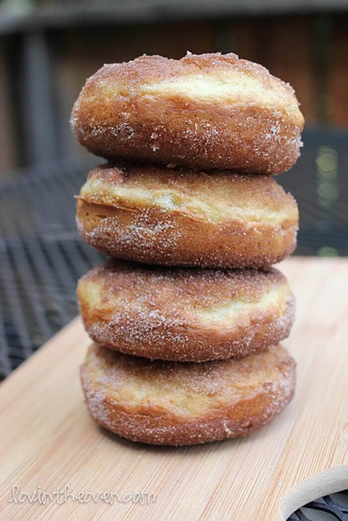 Baked Maple Donuts with Cinnamon Sugar