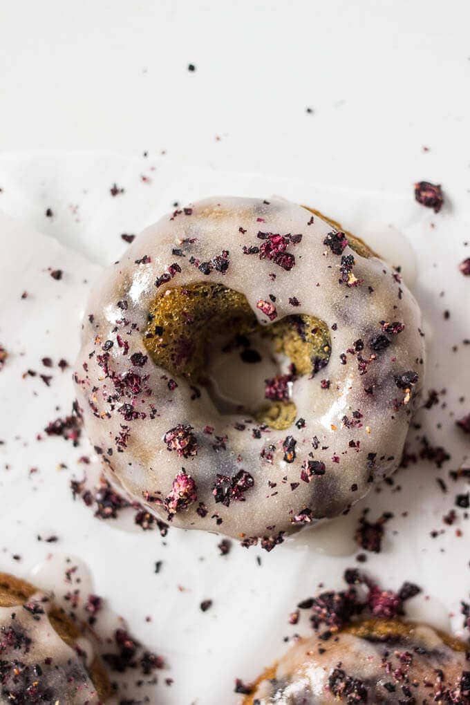 Blueberry Cinnamon Cake Donuts