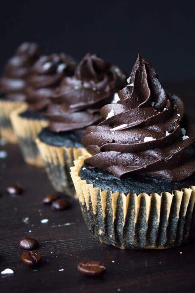 Salted Chocolate Mocha Cupcakes