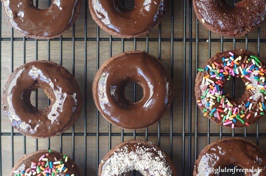 Gluten-Free Baked Chocolate Glazed Donuts