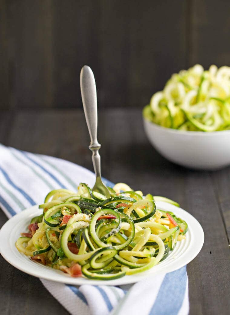 Zucchini Noodle Pasta Carbonara