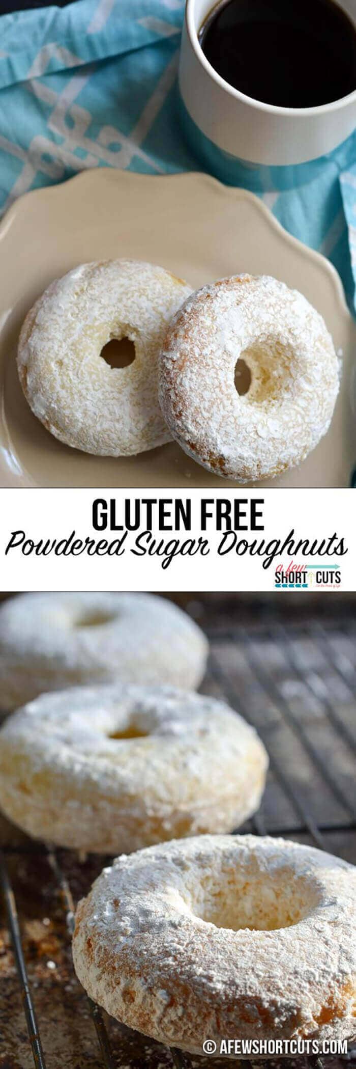Gluten-free Powdered Sugar Doughnuts