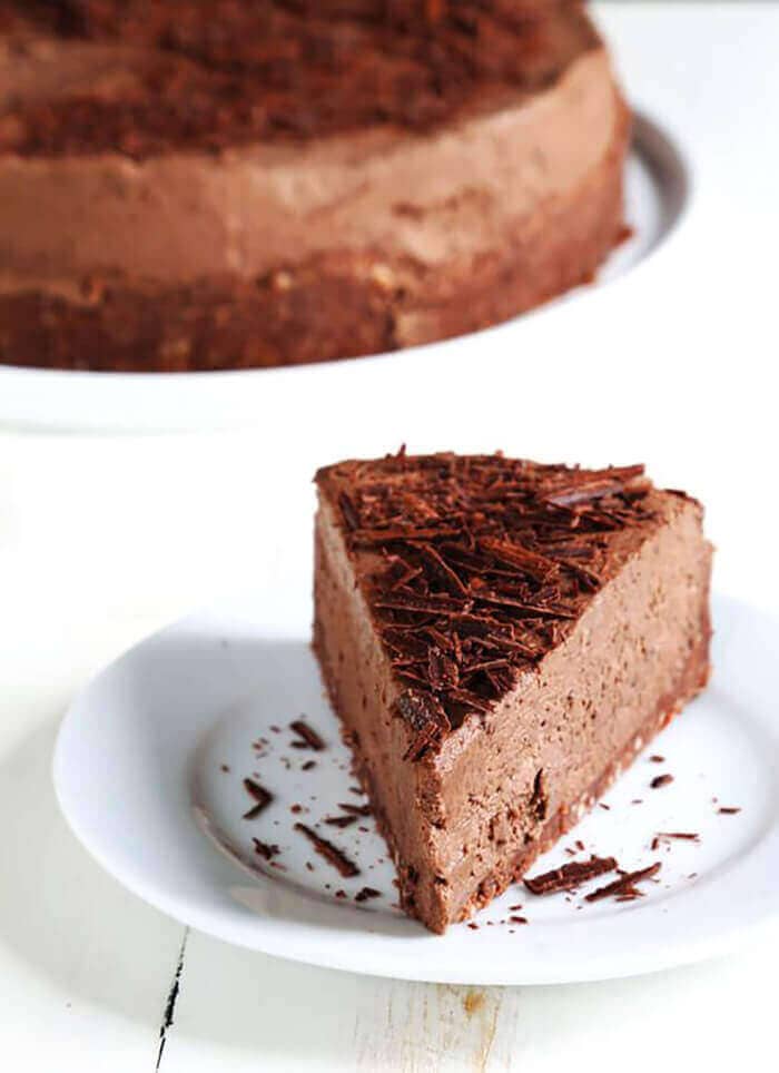 Gluten-Free No Bake Chocolate Cheesecake