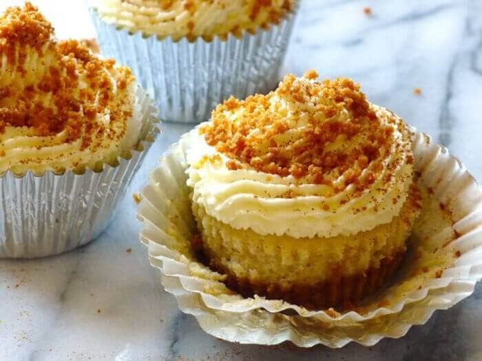 Gluten-free Eggnog Cheesecake Muffins