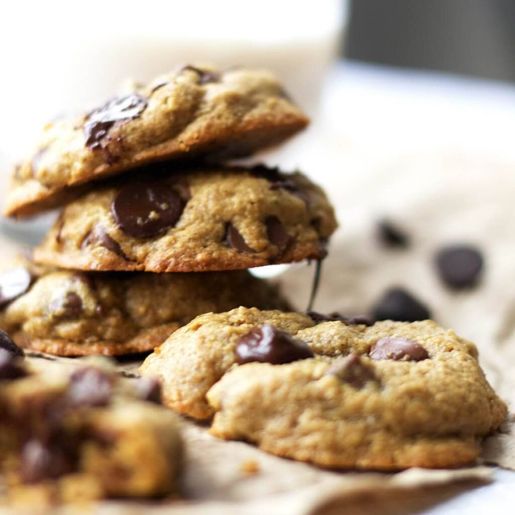 The BEST Healthy Peanut Butter Chocolate Chip Cookies