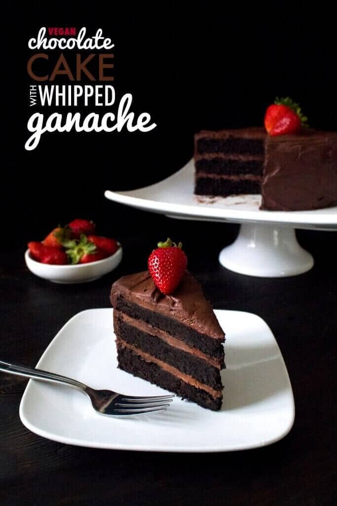 Vegan Chocolate Cake With Whipped Ganache