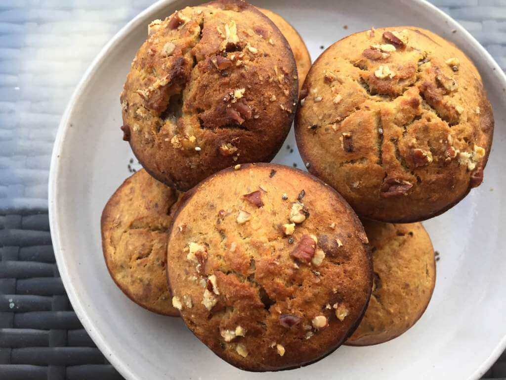 The Best Fluffy Banana Bread Chia Seed Muffins